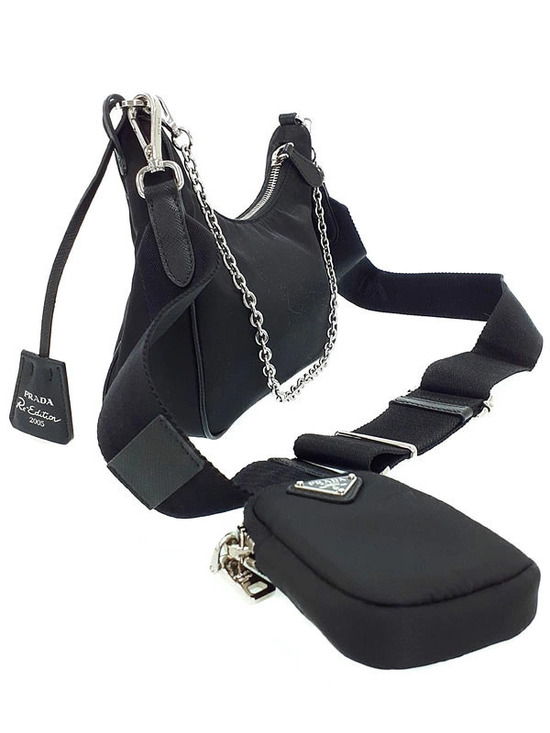Prada Handbags - Prada ReEdition ReNylon Black 2005 Bag Chain